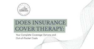 Cover slide with Dallas Mental Health logo, title'DOES INSURANCE COVER THERAPY:' and subtitle 'Your Complete Coverage Options and Out-of-Pocket Costs'.