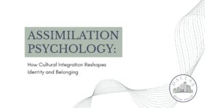 Slide title: Assimilation Psychology—How Cultural Integration Reshapes Identity and Belonging; Dallas Mental Health logo in corner.